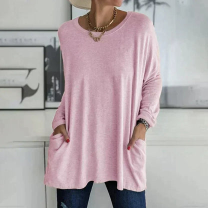 Ruby | Women's Oversized Long Sleeve Tunic Top with Pockets