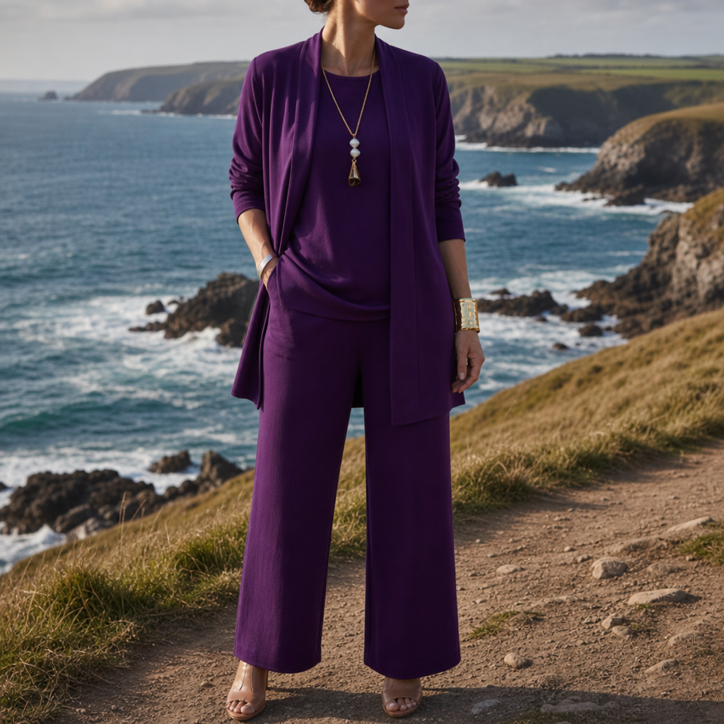 Three-Piece Loungewear Set Relaxed Fit Versatile Style – Elara