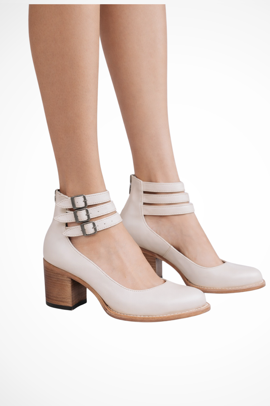 Florence Premium Strappy Ankle Strap Block Heel Boots – Elegant Women's Footwear Collection