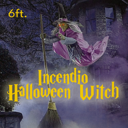 6-Foot Haunted Floating Witch Yard Decoration – Realistic Spooky Outdoor Halloween Prop with Easy Setup