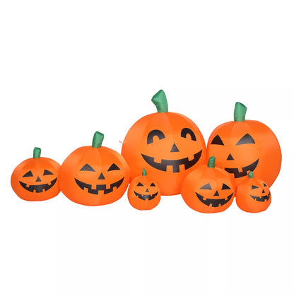7ft Halloween Inflatable Pumpkin with 7 LED Lights – Outdoor Yard Decor for Spooky Fall Celebrations