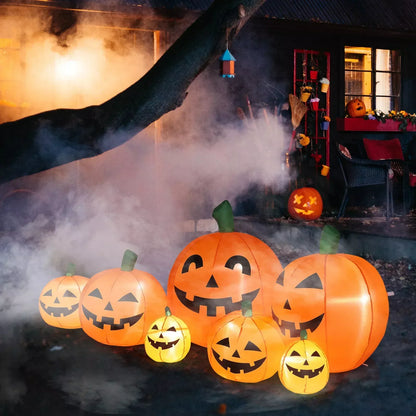7ft Halloween Inflatable Pumpkin with 7 LED Lights – Outdoor Yard Decor for Spooky Fall Celebrations