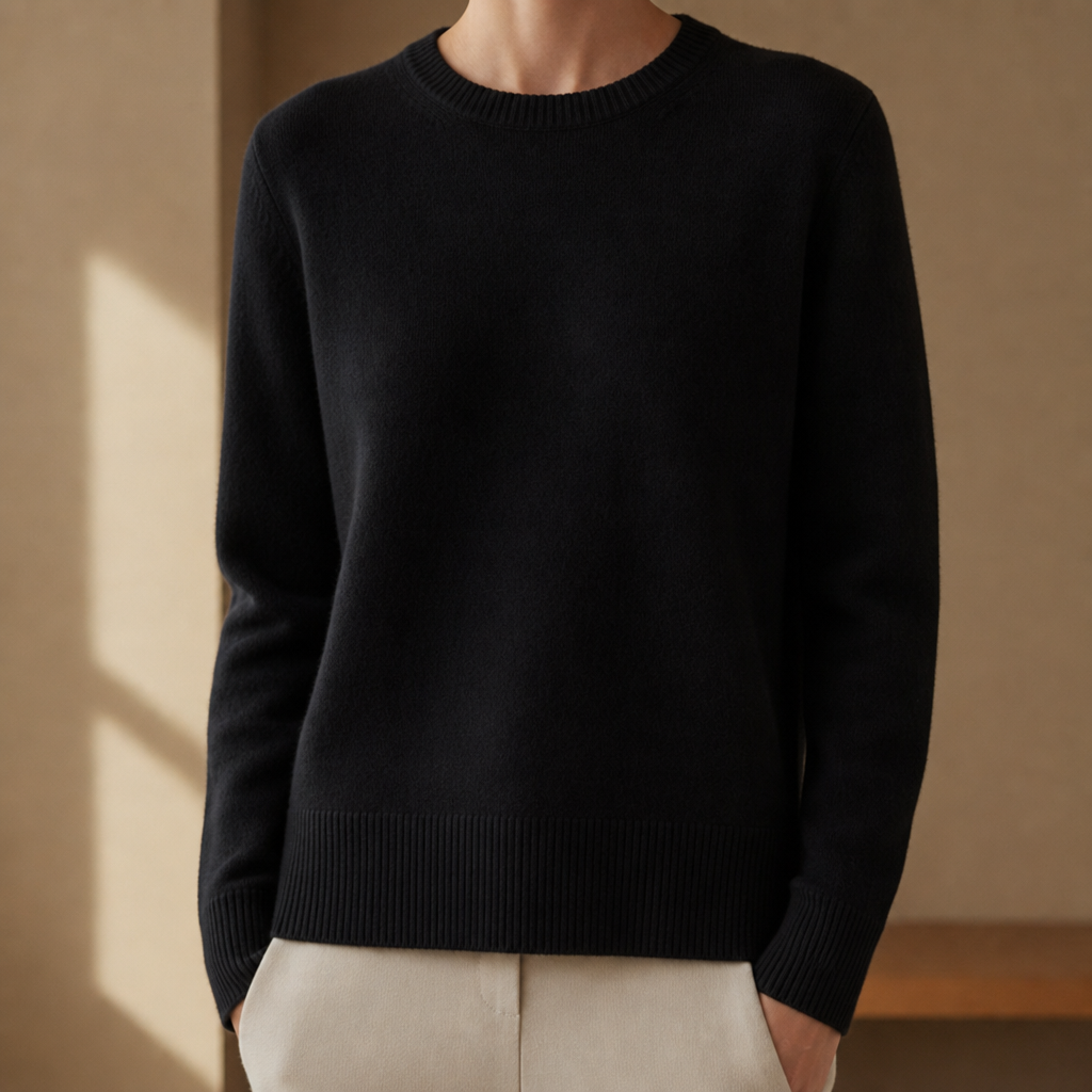 Merino Cotton Knit Sweater Lightweight Warmth – Alora