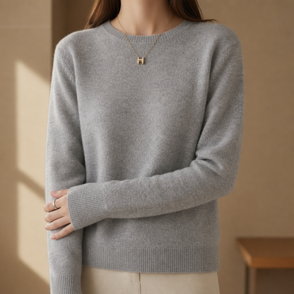 Merino Cotton Knit Sweater Lightweight Warmth – Alora