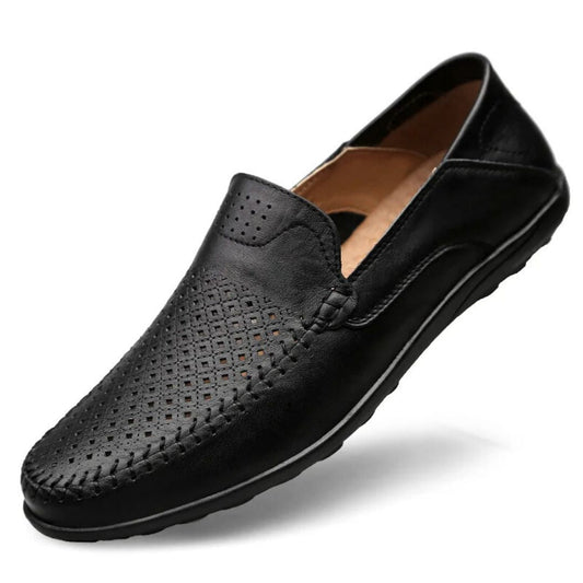 Men's Genuine Leather Loafers Breathable Cushioned Insole – Alder