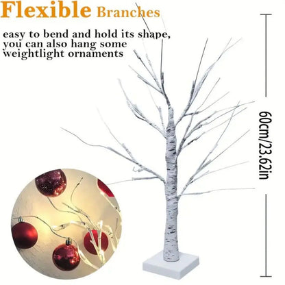 Halloween LED Birch Tree Lamp with USB & Battery Power – Illuminated Festive Decor for Seasonal Ambiance