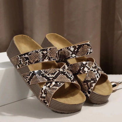 Orthopedic Braided Slide Sandals with Platform