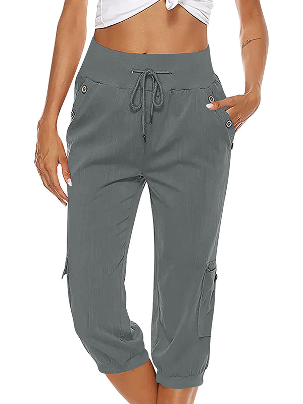 Pantalon décontracté respirant pour femmes – 100 % coton avec taille élastique pour usage quotidien et sport