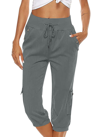 Pantalon décontracté respirant pour femmes – 100 % coton avec taille élastique pour usage quotidien et sport