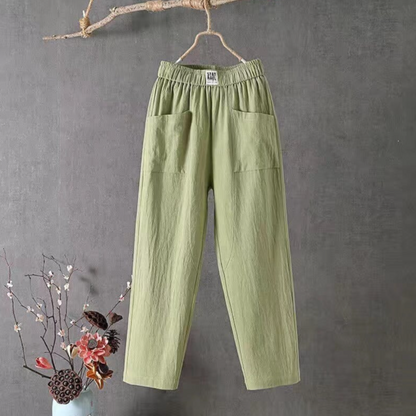 Pantalon décontracté en coton pour femmes – Respirant, coupe décontractée pour un confort quotidien