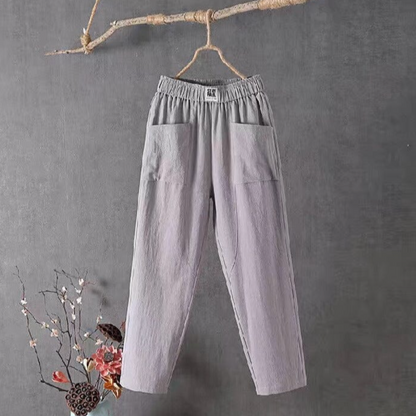 Pantalon décontracté en coton pour femmes – Respirant, coupe décontractée pour un confort quotidien