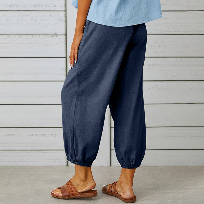 Pantalon décontracté léger pour femmes – Taille élastique confortable, tissu doux pour usage quotidien et style de vie actif