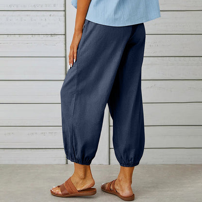 Pantalon décontracté léger pour femmes – Taille élastique confortable, tissu doux pour usage quotidien et style de vie actif