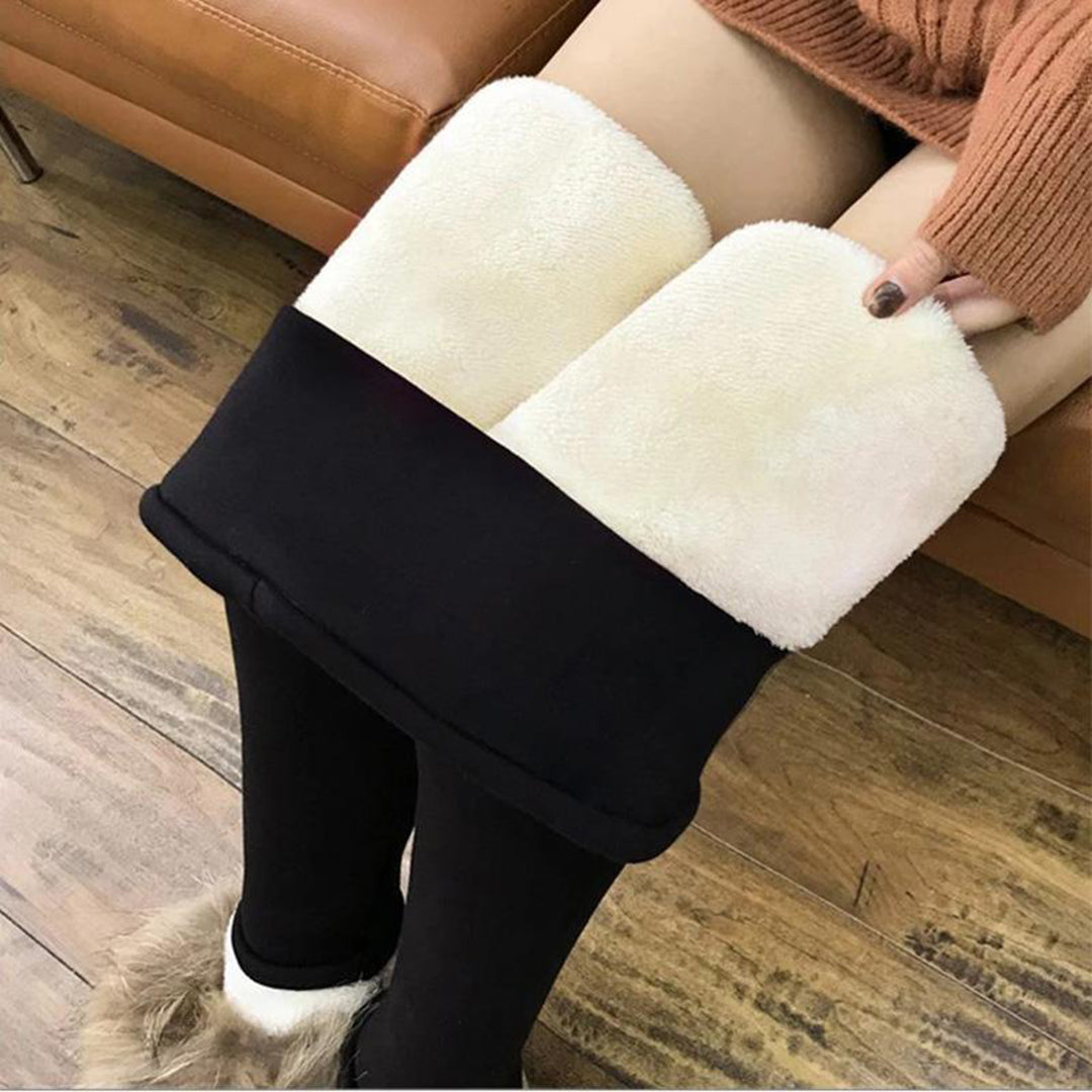 Leggings thermiques doublés en polaire pour femmes - Doux, respirants, essentiels d’hiver en noir, gris et marine pour un superposition confortable