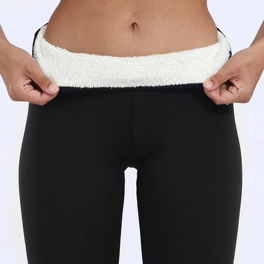 Women's Thermal Fleece-Lined Leggings - Soft, Breathable Winter Essentials in Black, Gray, and Navy for Comfortable Layering