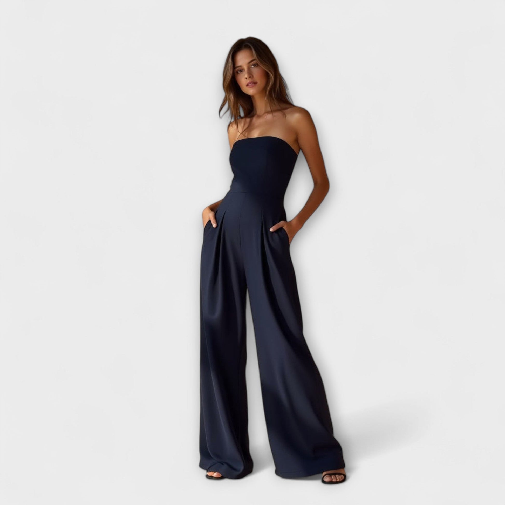 Amelie Strapless Wide-Leg Jumpsuit Comfortable Stylish Essential