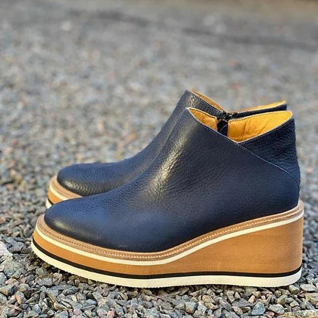 Jeanne Orthopedic Waterproof Boots with Side Zipper for Autumn and Winter
