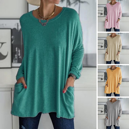 Ruby | Women's Oversized Long Sleeve Tunic Top with Pockets
