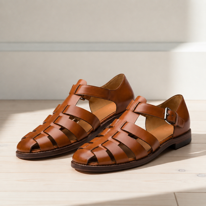 Leather Fisherman Sandals Woven Upper Durable Sole – Marlowe