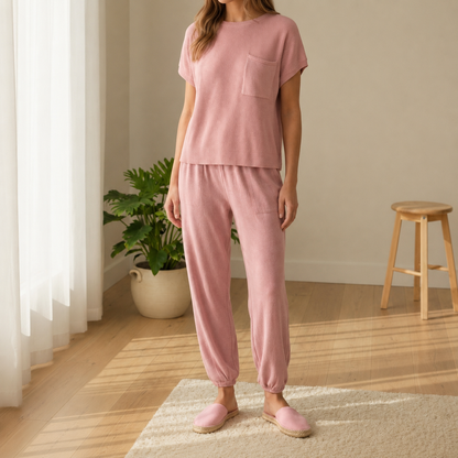 Women's Ribbed Knit Two Piece Set Relaxed Fit – Alessia