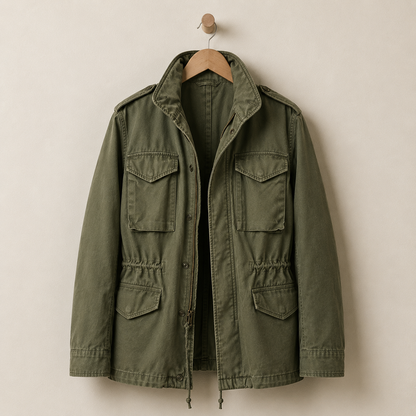 Men's Cotton Blend Field Jacket Classic Military Style – Linden