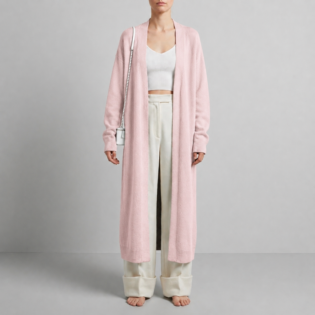 Women's Fluffy Long Cardigan Soft Knit Layering – Elara