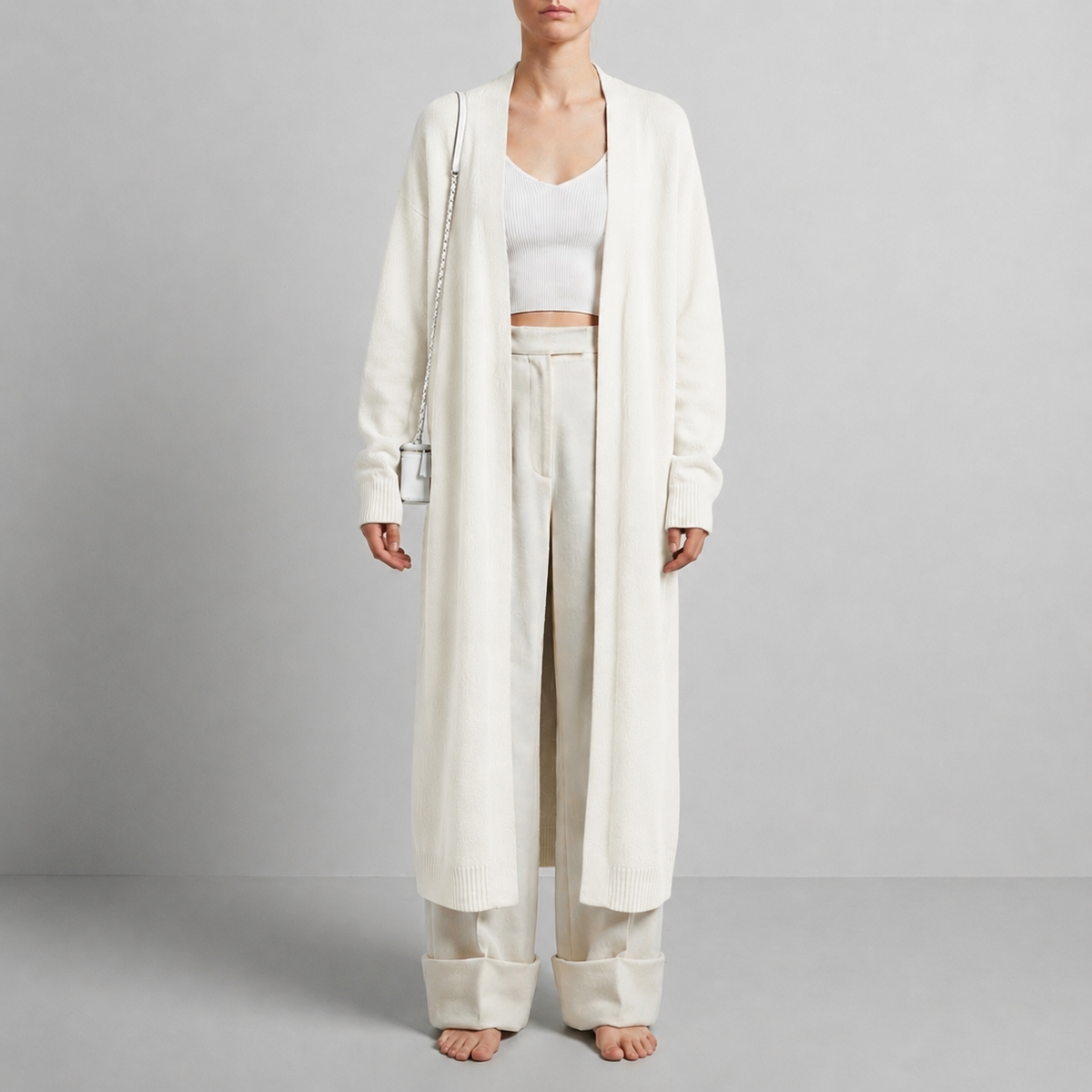 Women's Fluffy Long Cardigan Soft Knit Layering – Elara