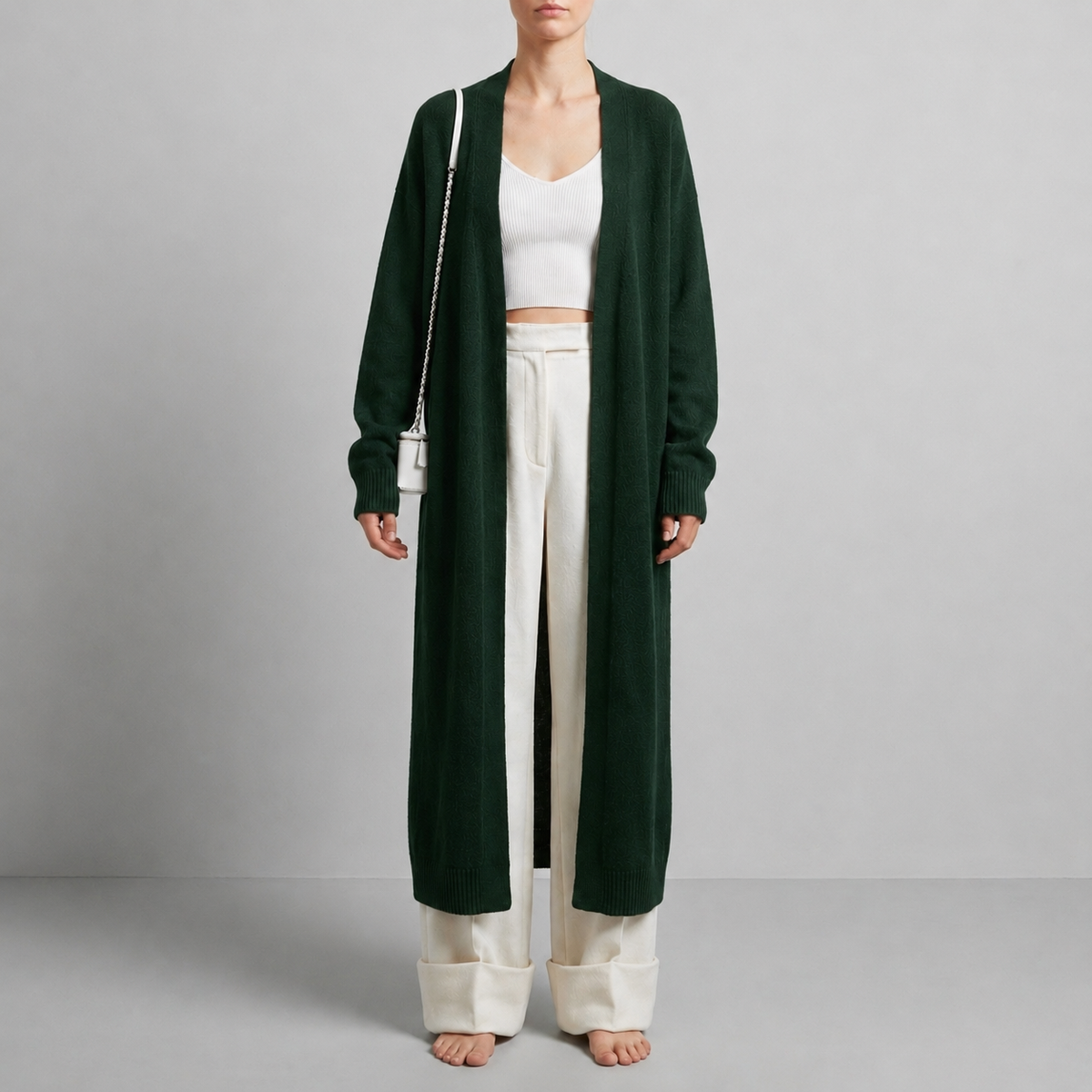 Women's Fluffy Long Cardigan Soft Knit Layering – Elara