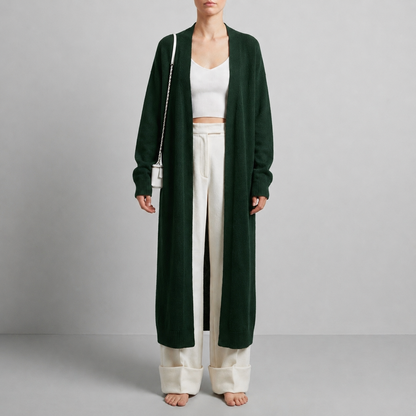 Women's Fluffy Long Cardigan Soft Knit Layering – Elara