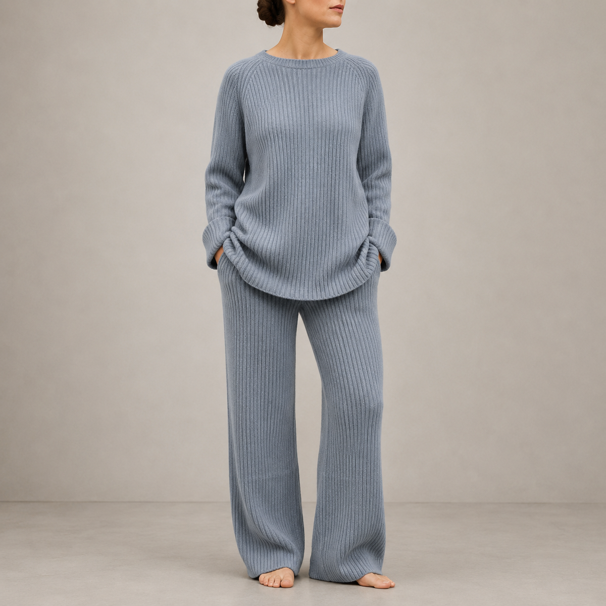 Women's Ribbed Knit Co-ord Set Relaxed Fit – Marlowe