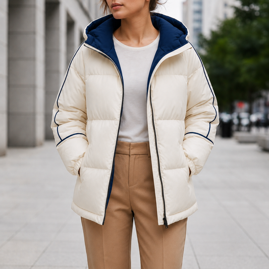 Hooded Puffer Parka Durable Polyester Blend – Marlowe