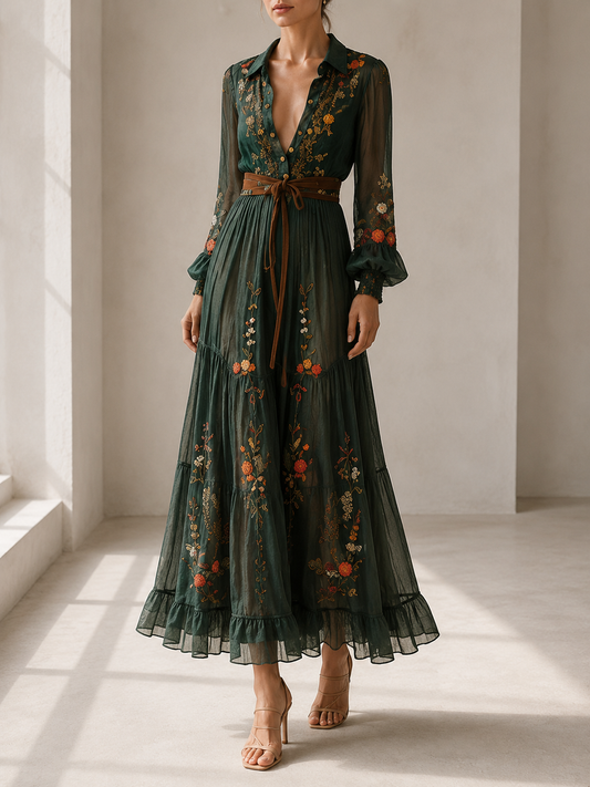 Women's Maxi Dress V-Neck Boho Style – Celeste