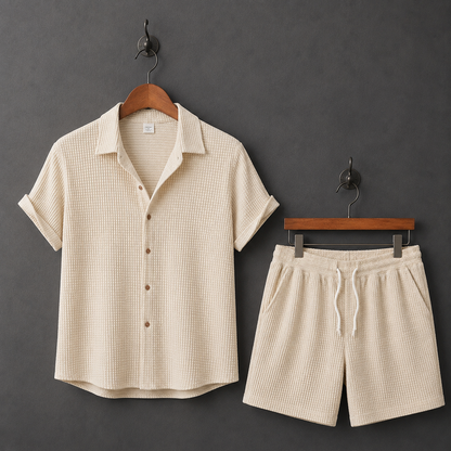 Women's Waffle Knit Co-ord Set Cotton Blend – Marlowe