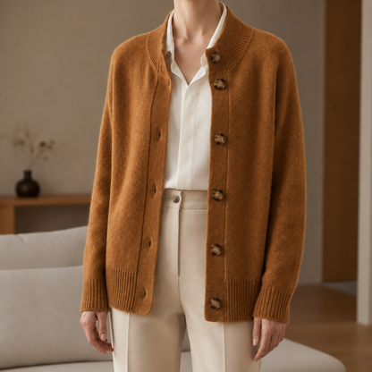 Women's Cashmere Blend Knit Cardigan Relaxed Fit – Marlowe