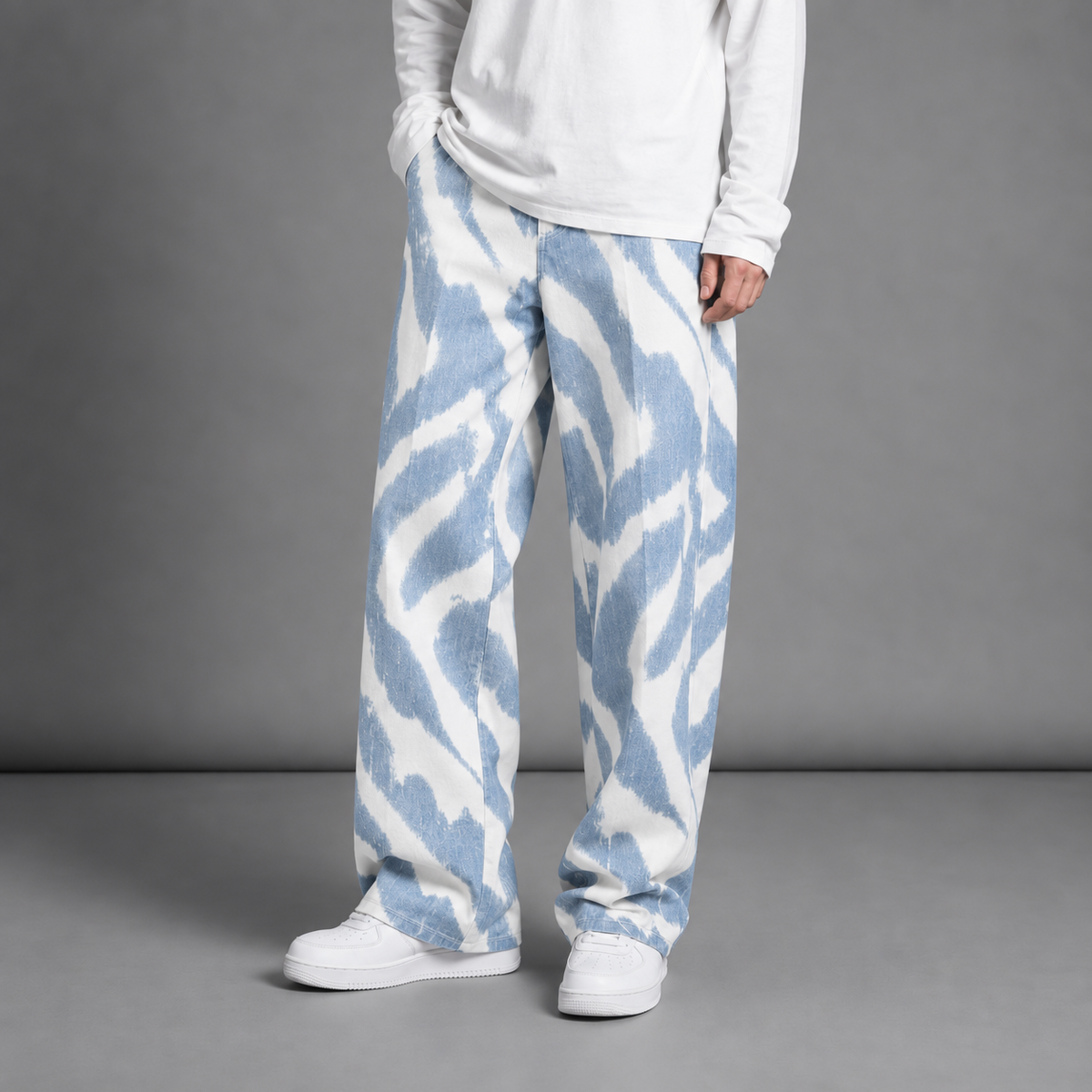 Painter Pants Cloud Print Premium Denim – Elara