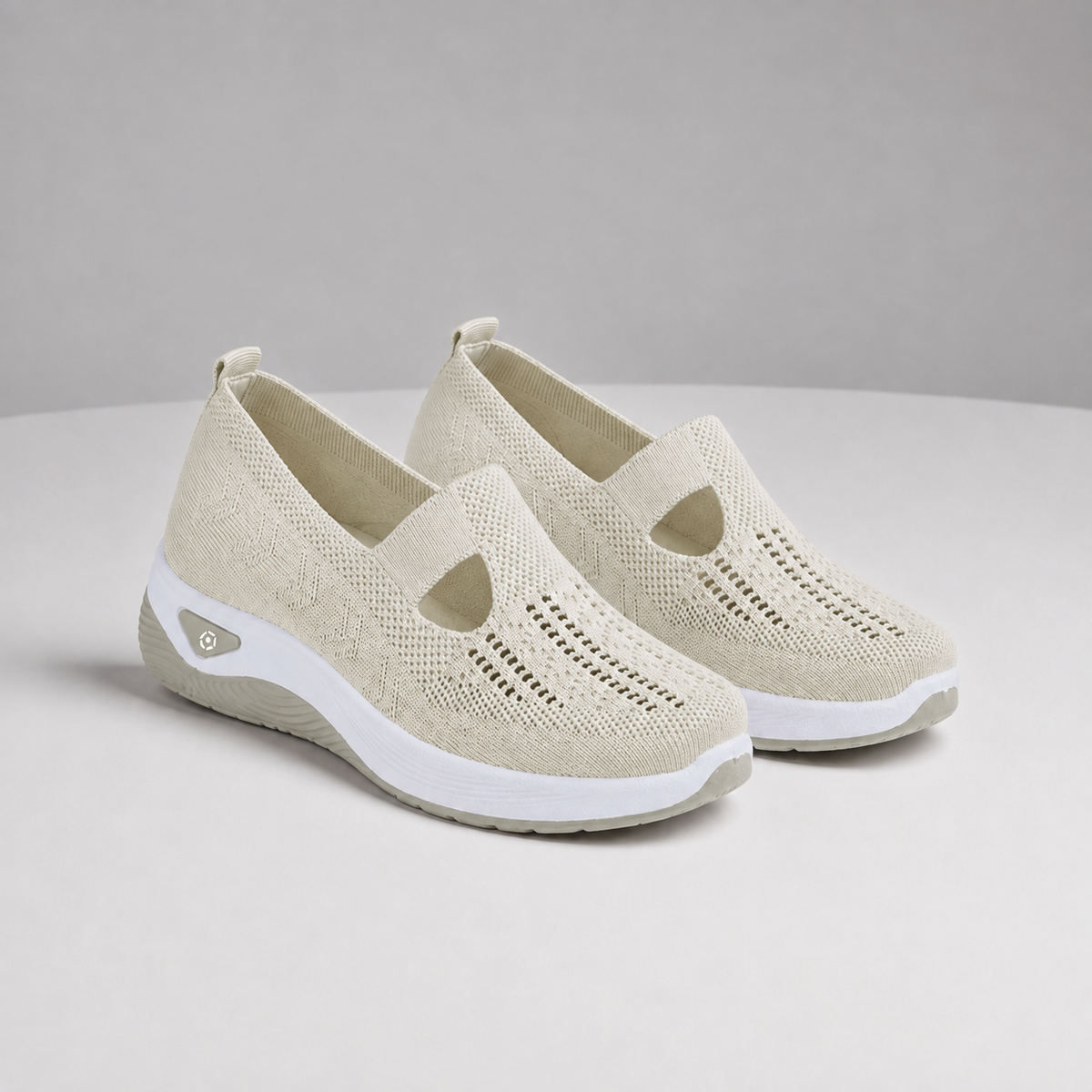 Orthopedic Knit Slip-On Shoes Breathable Stretch Knit Arch Support – Maren