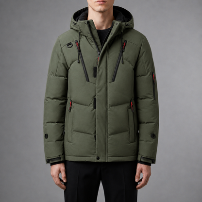 Women's Duck Down Waterproof Hooded Parka Lightweight Two Way Zip – Elara