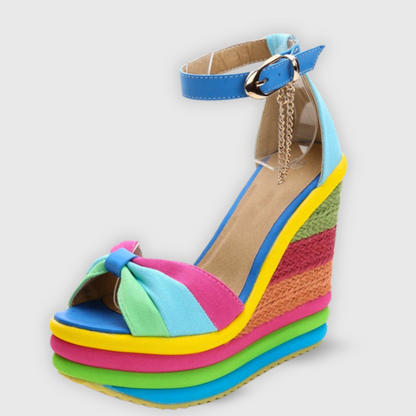 Monica Colorful Wedge Sandals – Stylish, Comfortable Elevation with Vibrant Design