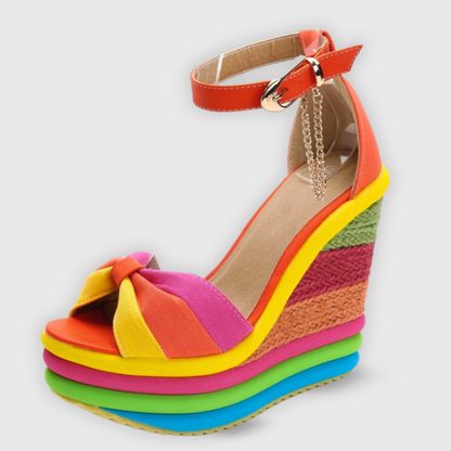 Monica Colorful Wedge Sandals – Stylish, Comfortable Elevation with Vibrant Design