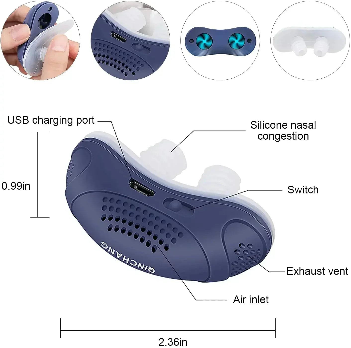 AeroSleep | Micro CPAP Travel Machine Hoseless Anti Snoring Device