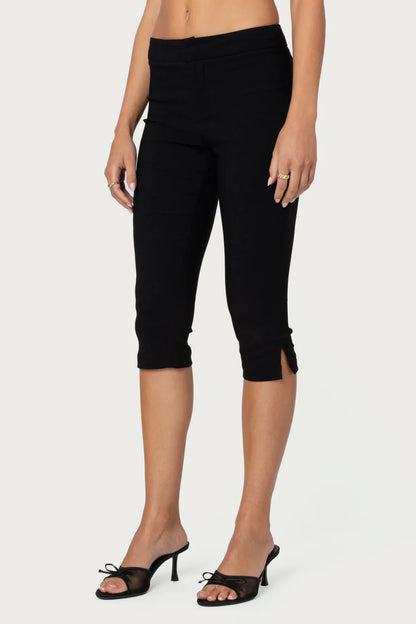 Pantalon capri décontracté