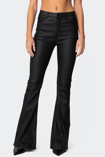 ARIA | Pantalon évasé à bordure flairée