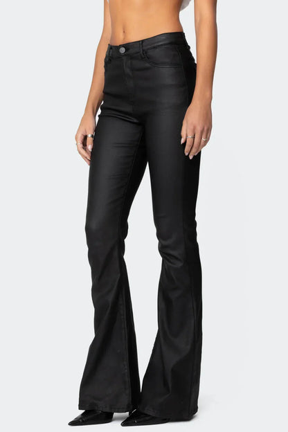 ARIA | Pantalon évasé à bordure flairée