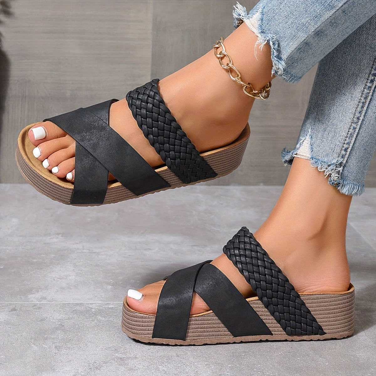 Faith | Women's Comfortable Wedge Slide Sandals