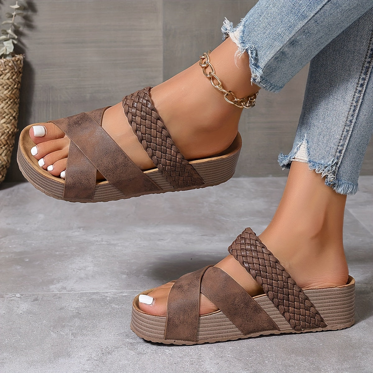 Faith | Women's Comfortable Wedge Slide Sandals