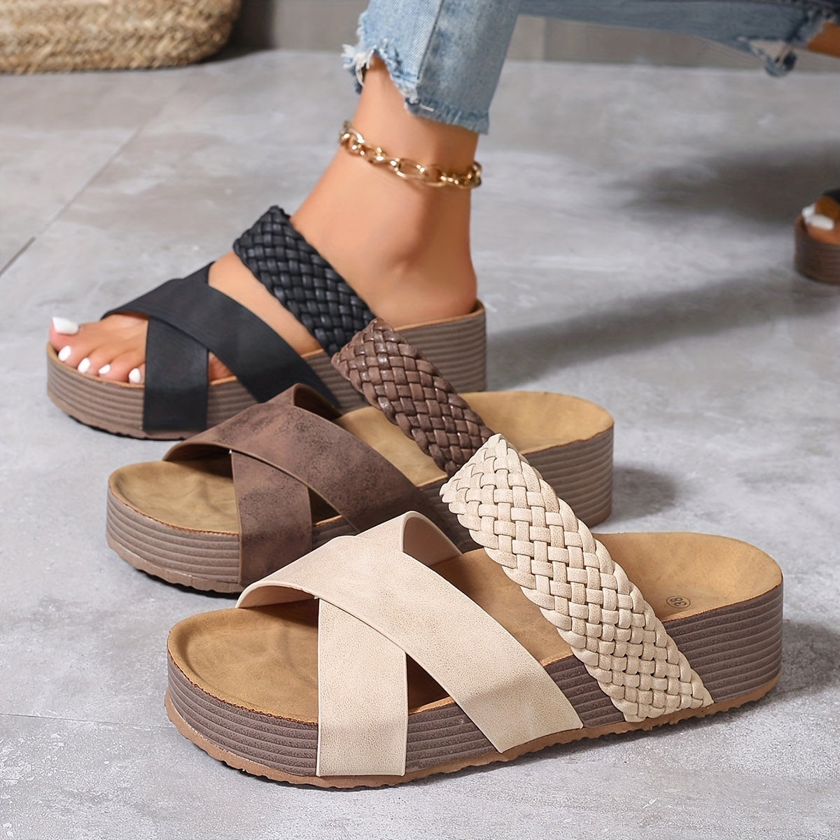 Faith | Women's Comfortable Wedge Slide Sandals