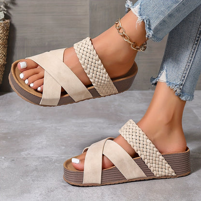 Faith | Women's Comfortable Wedge Slide Sandals