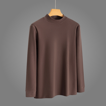Monaco Stretch Slim Fit Mock-Neck Long Sleeve Shirt – Soft and Comfortable