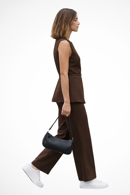 Aveline | Women’s Two-Piece Waistcoat Set Wide-Leg Trouser Suit | Chic Co-Ord Outfit