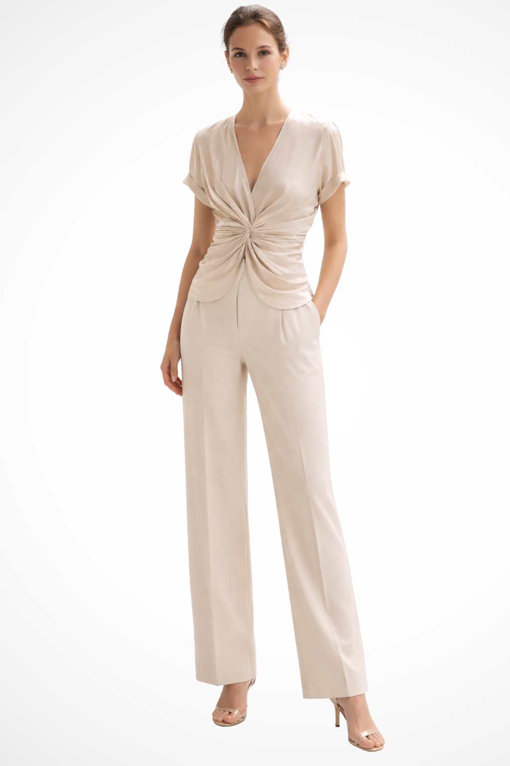 Hartley | Women V Neck Twist Front Blouse